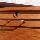 Notary furniture double filing cabinet with old curtains