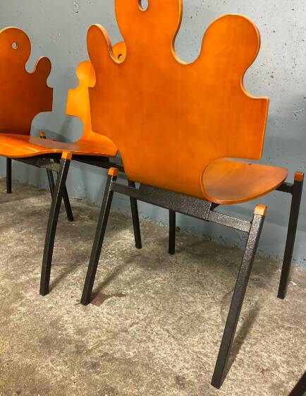 3 "Puzzle" chairs, designed by Essaime, France 1995