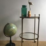 Old breath green glass apothecary jar