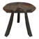 Tabouret tripode en bois massif, avec assise sculptée