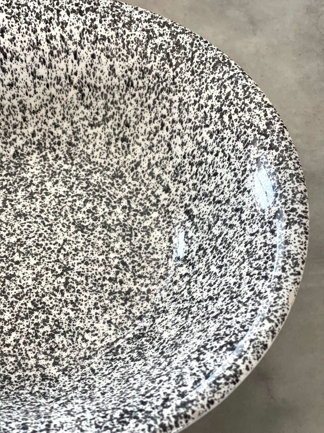 Italian speckled stoneware salad bowl