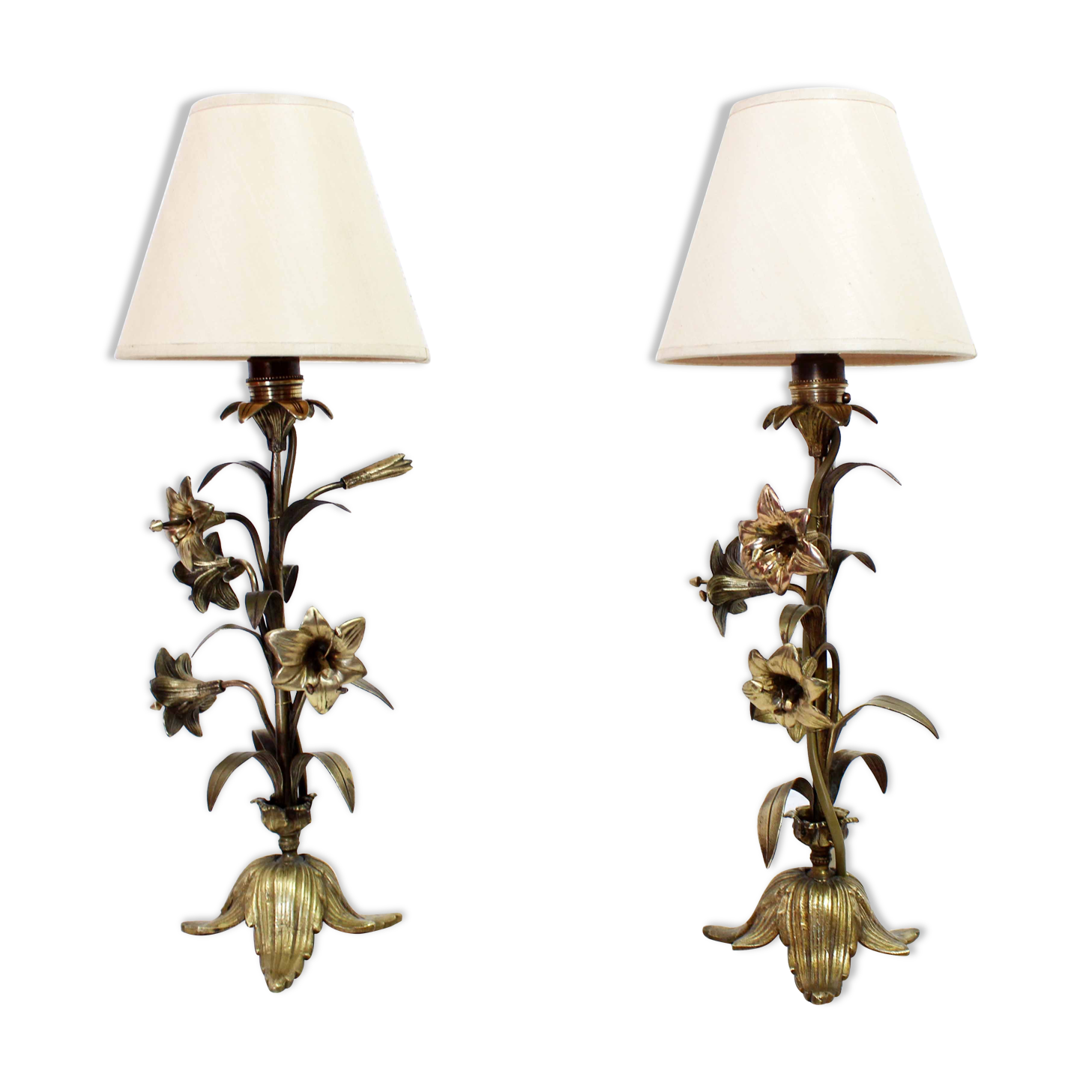 Pair of "flower" lamps