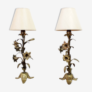 Pair of "flower" lamps