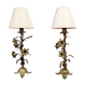 Paire de lampes "fleurs"