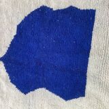 Traditional handmade natural wool Berber rug