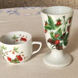 Matching mazagran and cup - paris porcelain