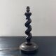 Turned wooden lamp base