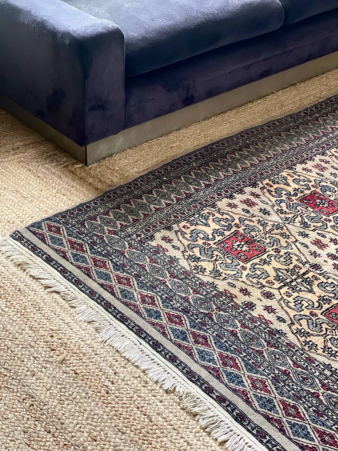 Antique Persian rug, signed.