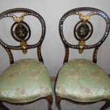 pair of three Napoleon chairs