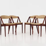 Teak chairs by Kai Kristiansen model 31 1970s