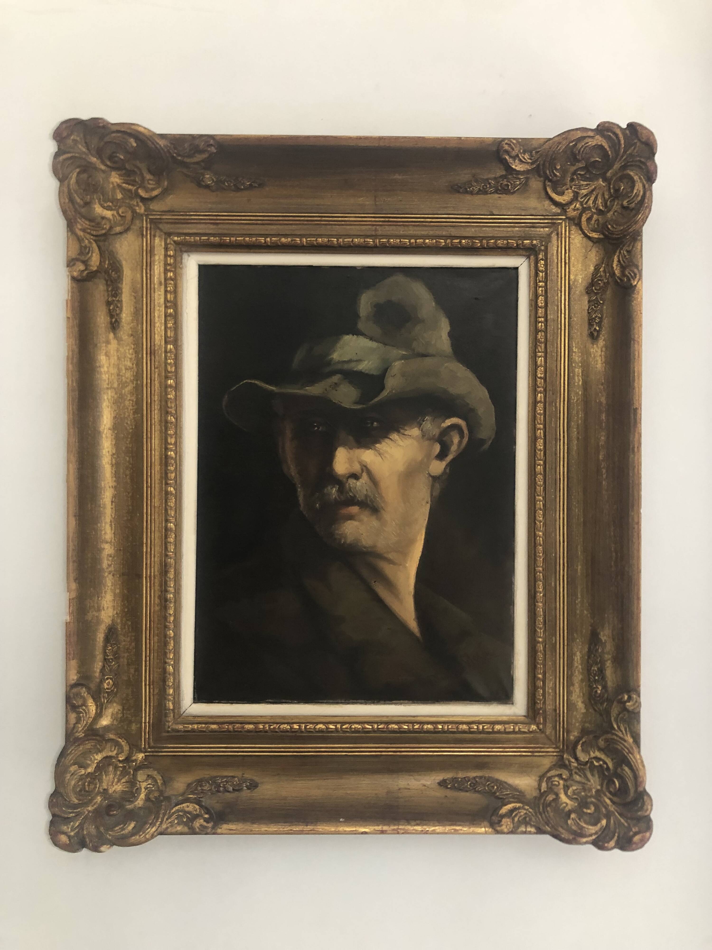Portrait à l’huile d’homme âgé