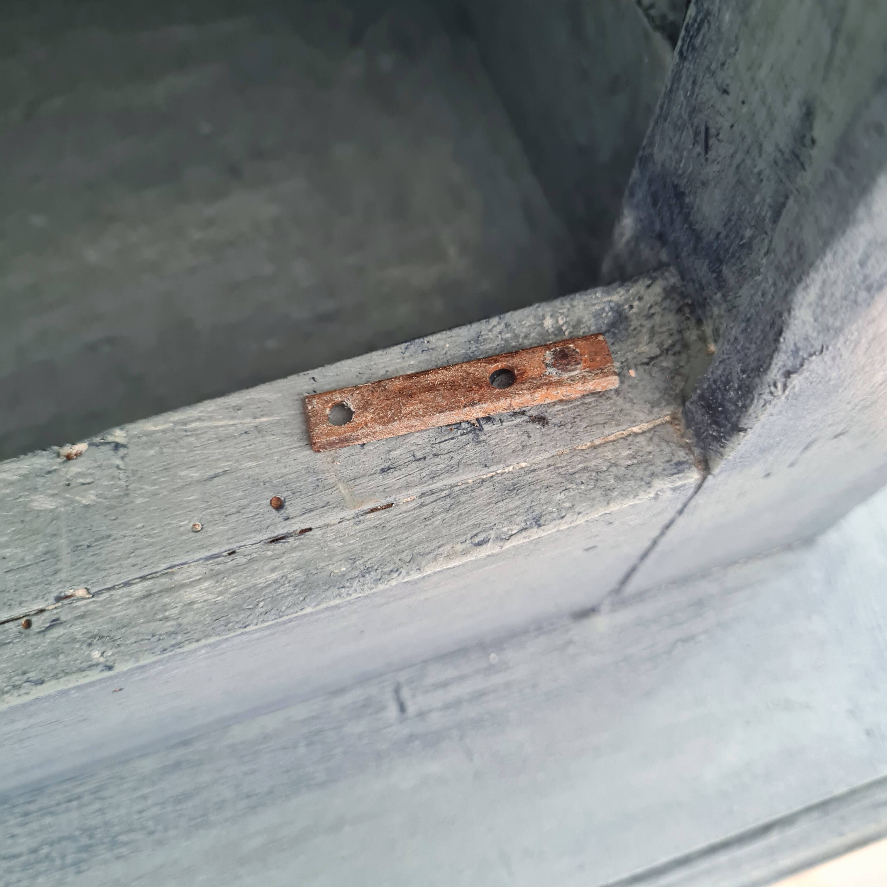 50s display case - small blue dresser
