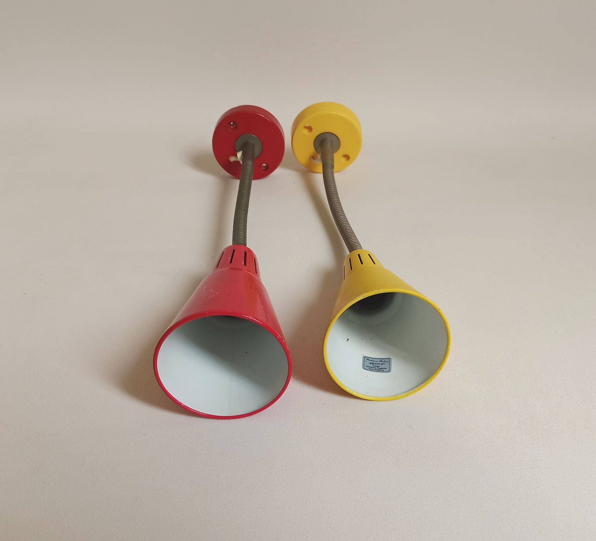 Pair of diabolo wall lamps 70s Marianne Hagberg