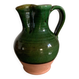 Enamelled terracotta carafe pitcher