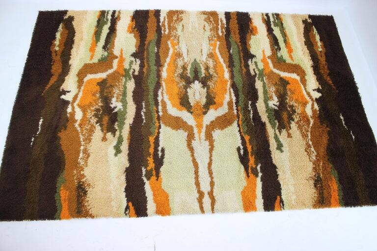Midcentury Ege Rya Scandinavian abstract rug / carpet, 1970s