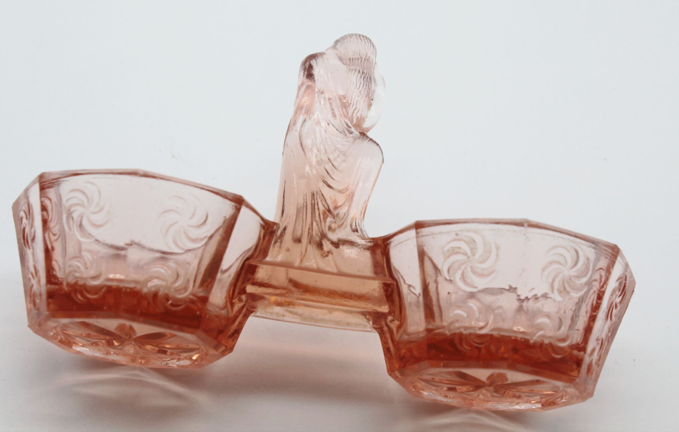 Former vintage glass woman's salt shaker