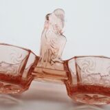 Ancienne salière femme en verre vintage