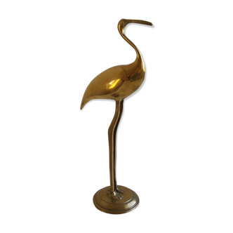 Statuette oiseau ibis laiton