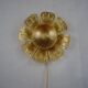 Brass plate flower sconce by Svend Aage Holm-Sörensen for Holm-Sörensen, Denmark.