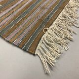 Vintage Turkish Kilim  242x174 cm Kelim Rug, Wool, Large Brown, Beige, Purple