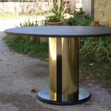 Central table leg gilded and black