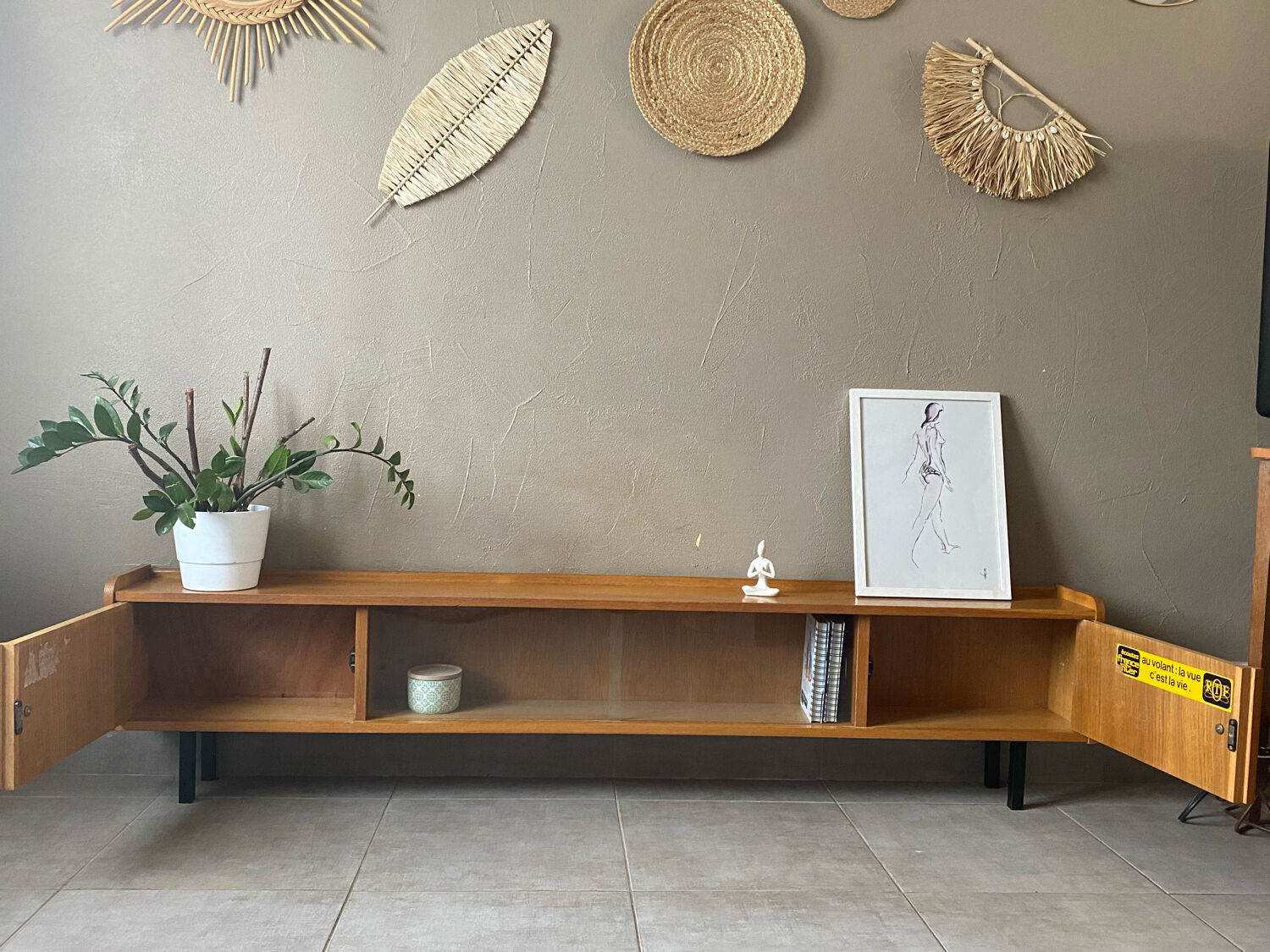 Vintage wooden row from the 50s-60s