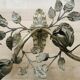 Brass wall sconce golden leaves and roses