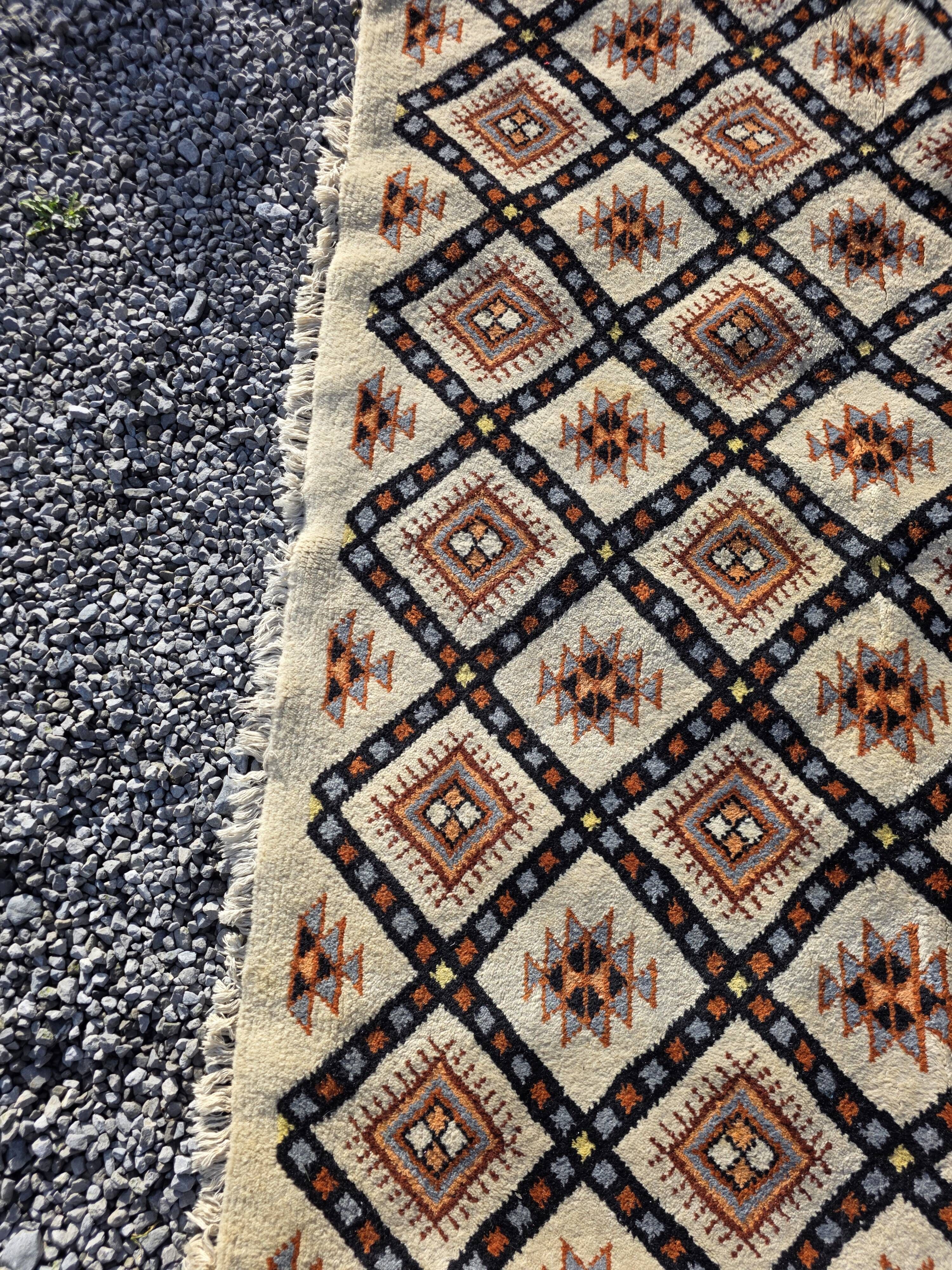 Tapis scandinave en laine des années 60/70