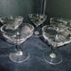 Set de 5 coupes à champagne  vintage en verre meulé