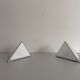 Pair of opal glass wall lights with an aluminium body, 1980s, Germany