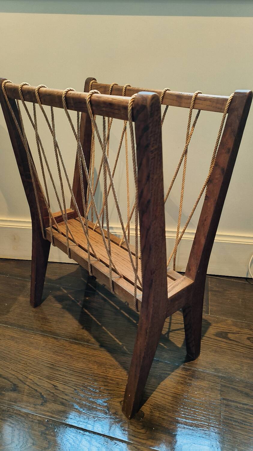 Vintage Scandinavian magazine rack