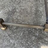 Rectangular bronze and marble coffee table