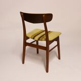 Set of Danish chairs in teak and wool