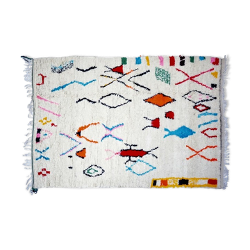 Colorful berber carpet handmade 221 x 130cm