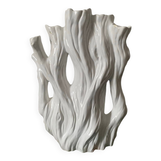White ceramic coral vase