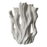 Vase corail en céramique blanche