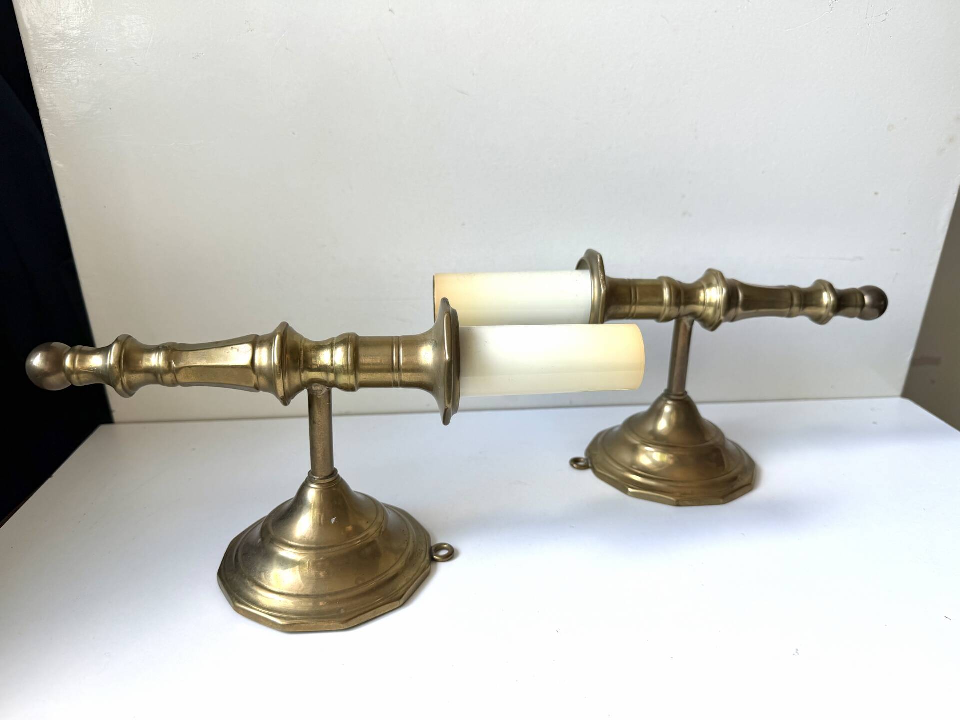 Pair of Solid Brass Antique wall lamps Sconces
