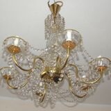 Brass chandelier, 1960s