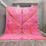 Handmade pink Beni Ourain rug, 150/250cm