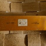 Swedish Mid Century Wooden Canvas Lounge Chair by Bruno Mathsson, 1940s