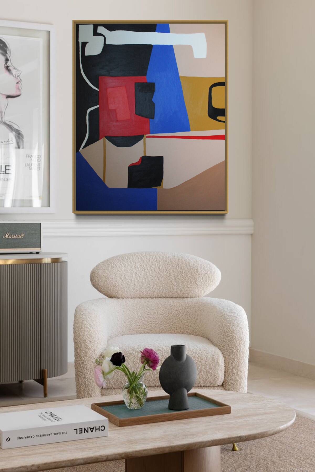 Original abstract "heart maze" blue version