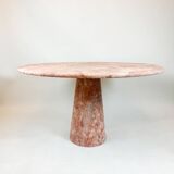 Travertine pedestal table