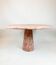 Travertine pedestal table