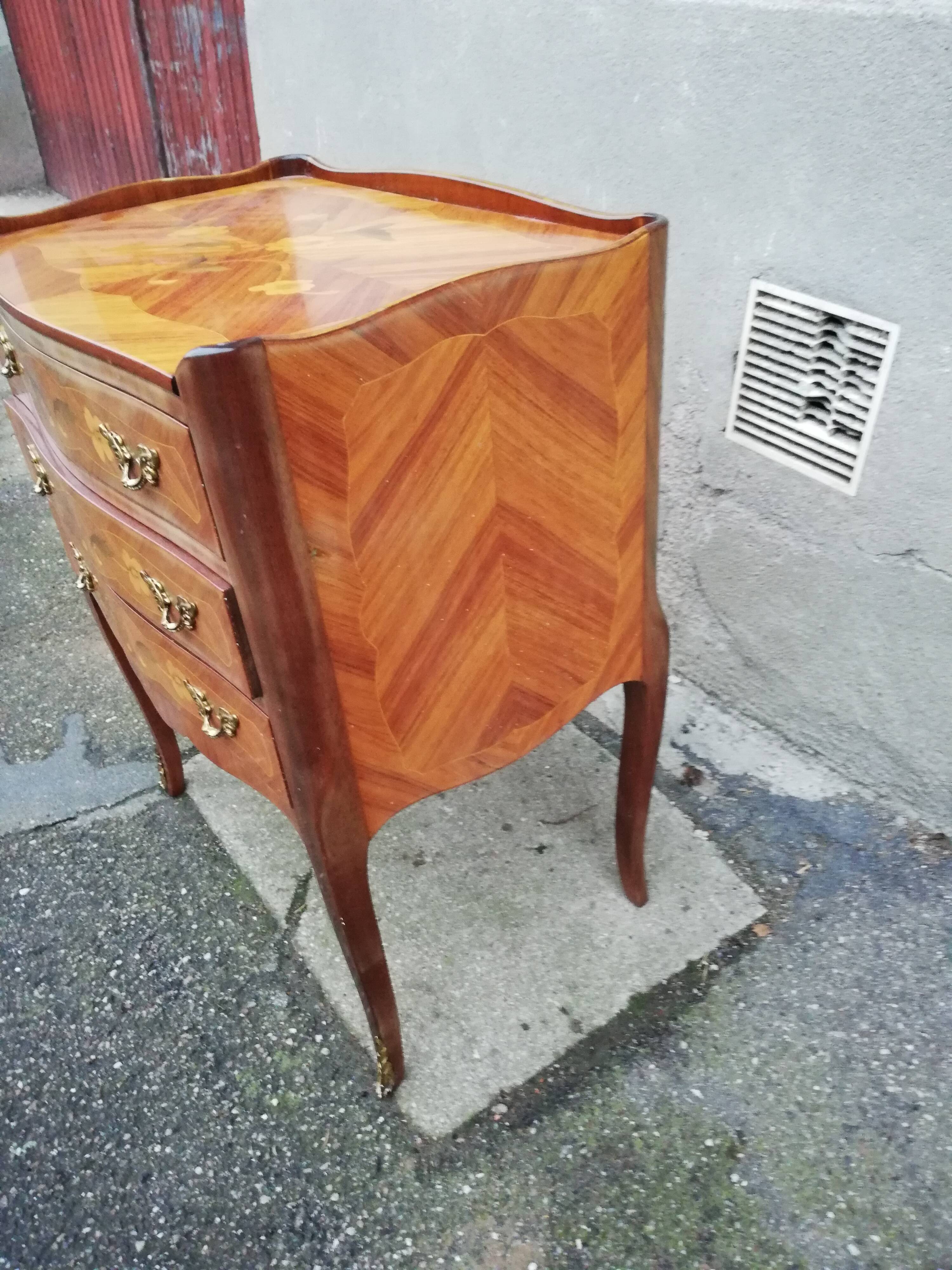 Chest of drawers 3 drawers Louis XV style
