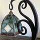 Ancienne Lampe Arts & Crafts cf. Tiffany Fer forgé et vitrail