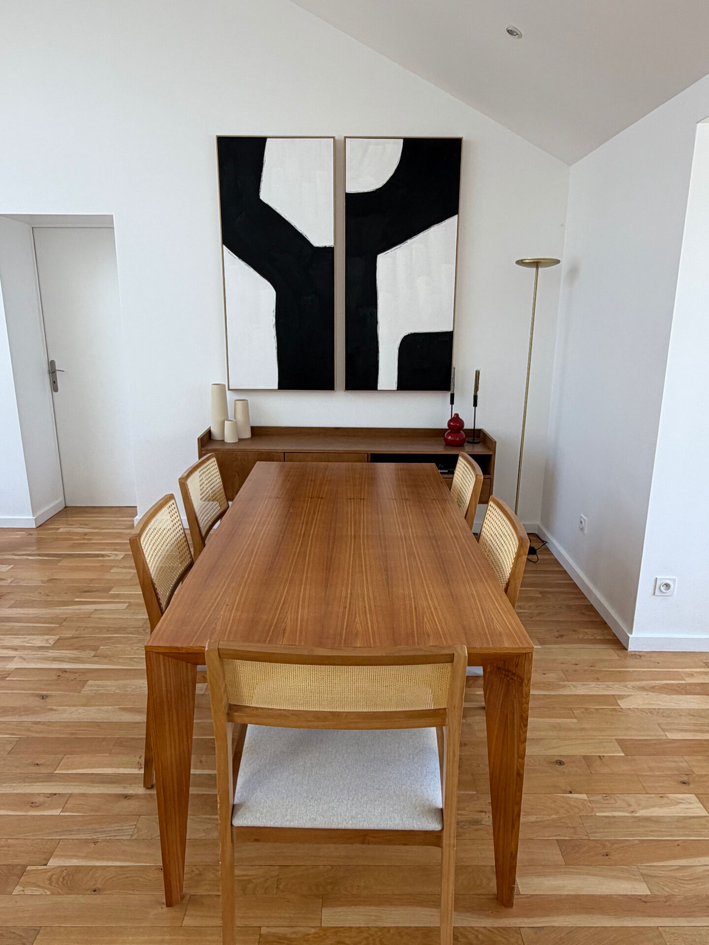 Large solid oak dining table 200 x 100 cm – Very beautiful quality