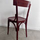 Set of 8 vintage 70s curved varnished wood bistro chairs