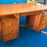 Mahogany writing desk 6 drawers 1960