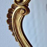 Old wall mirror in golden resin - rococo style