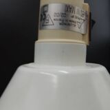 White flexible aluminor chrome and sheet metal table lamp 1970 pop art design